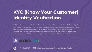 KYC (Know Your Customer) Identity Verification