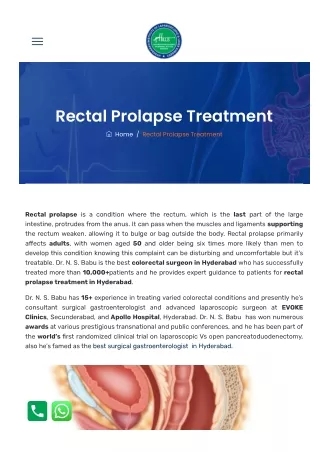 Rectal prolapse treatment in Hyderabad