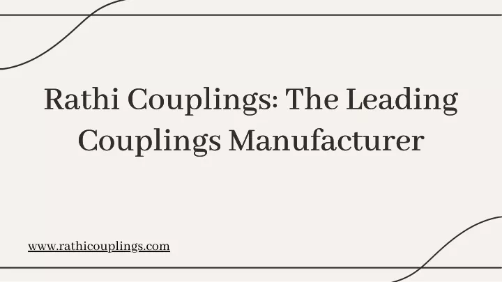 rathi couplings the leading couplings