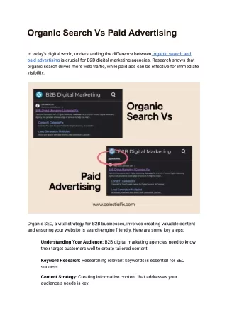 Organic Search Vs Paid Advertising
