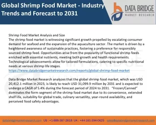 Global Shrimp Food Market - Industry Trends and Forecast to 2031