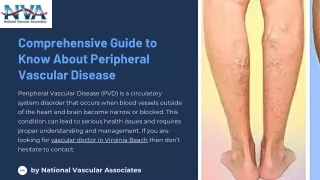 Comprehensive Guide to Know About Peripheral Vascular Disease
