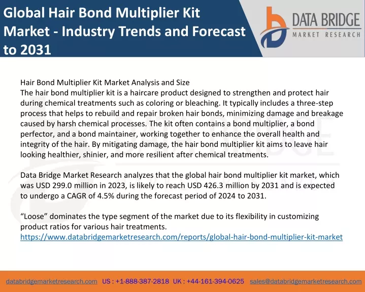 global hair bond multiplier kit market industry