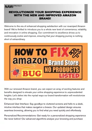 Revolutionize Your Shopping Experience with the New and Improved Amazon Brand!