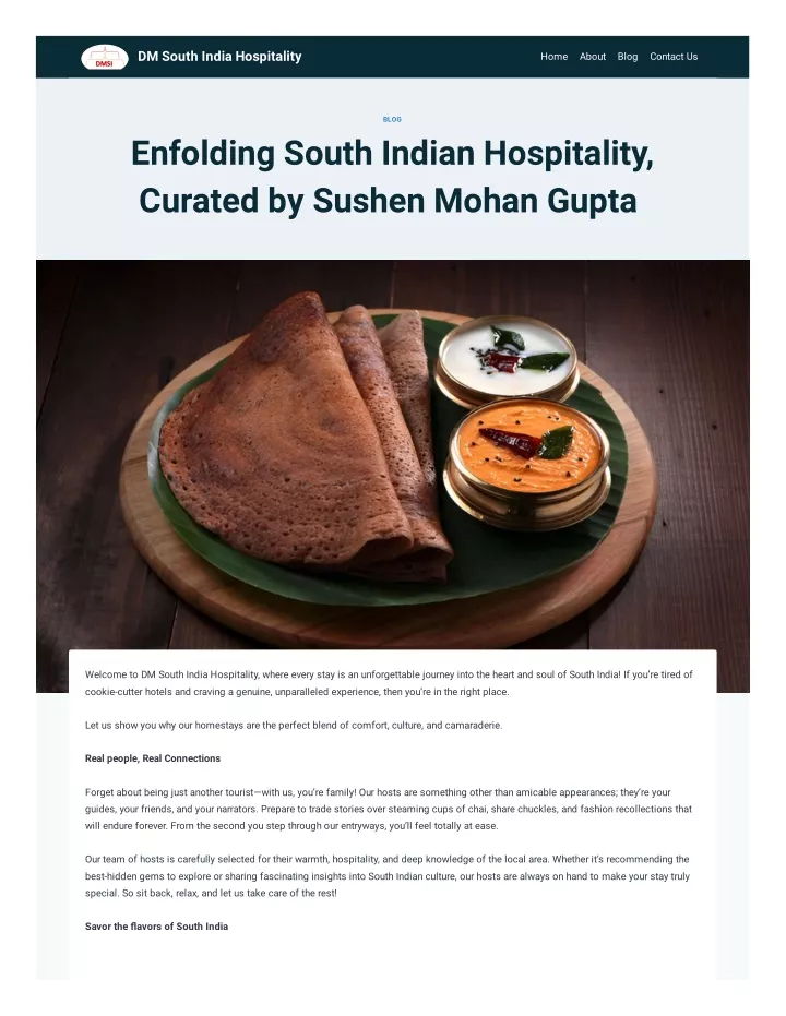 dm south india hospitality