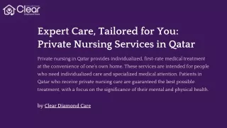 Expert Care, Tailored for You Private Nursing Services in Qatar