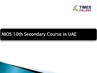 NIOS 10th Secondary Course in UAE