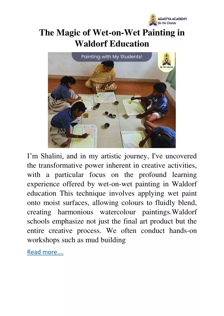 the magic of wet on wet painting in waldorf