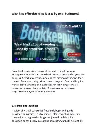 What kind of bookkeeping is used by small businesses