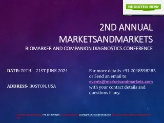 Biomarker and Companion Diagnostics Conference - Boston, USA (June 20-21, 2024)
