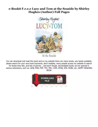 eBook PDF Lucy and Tom at the Seaside (PDFKindle)-Read By  Shirley Hughes (Autho