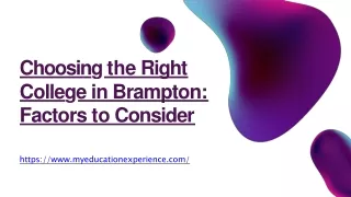 Choosing the Right College in Brampton Factors to Consider