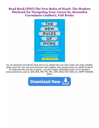 (Read Pdf!) The New Rules of Work: The Modern Playbook for Navigating Your Caree