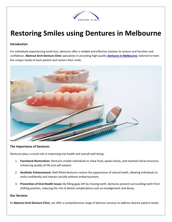 restoring smiles using dentures in melbourne