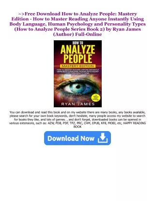 Ebooks download How to Analyze People: Mastery Edition - How to Master Reading A