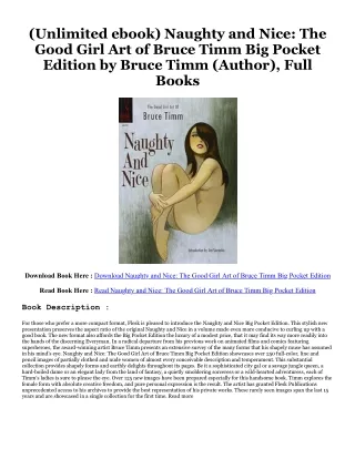 READ DOWNLOAD#= Naughty and Nice: The Good Girl Art of Bruce Timm Big Pocket Edition [ PDF ] Ebook By  Bruce Timm (Autho