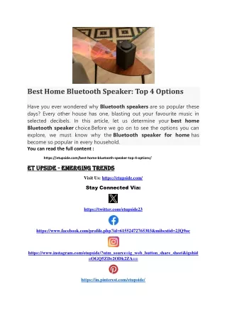 Best Home Bluetooth Speaker (1)