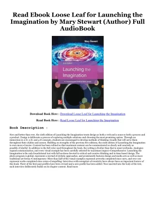 !^DOWNLOAD PDF$ Loose Leaf for Launching the Imagination $BOOK^ By  Mary Stewart