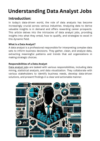 Understanding Data Analyst Jobs