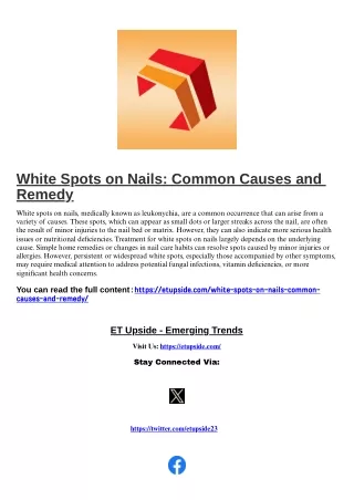 White Spots on Nails: Common Causes and Remedy.docx