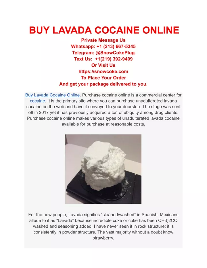 buy lavada cocaine online private message