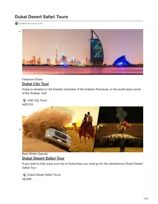 Dubai desert safari deals