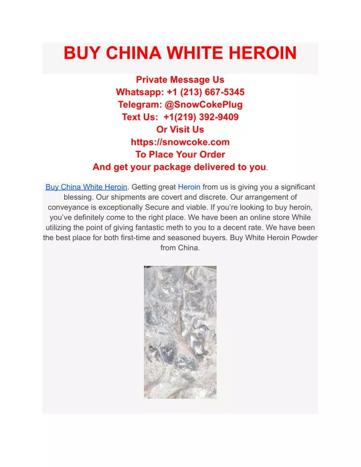 buy china white heroin