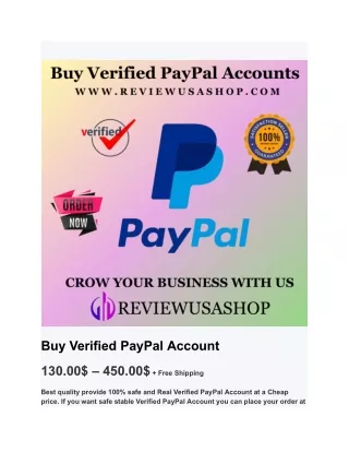 Buy Verified PayPal Account