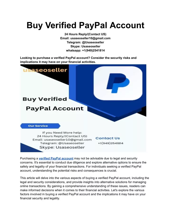 buy verified paypal account