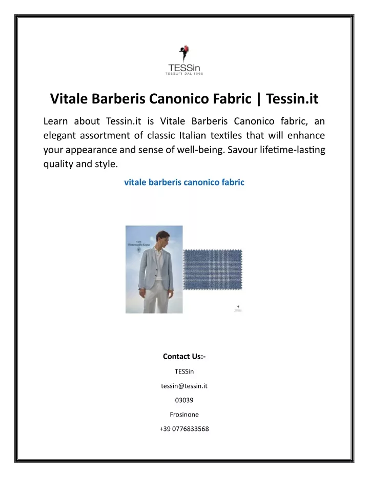 vitale barberis canonico fabric tessin it