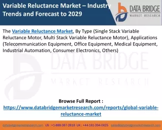 variable reluctance market industry trends