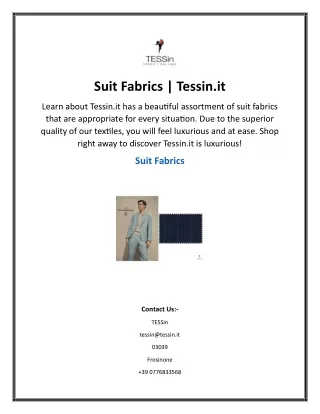 Suit Fabrics Tessin.it