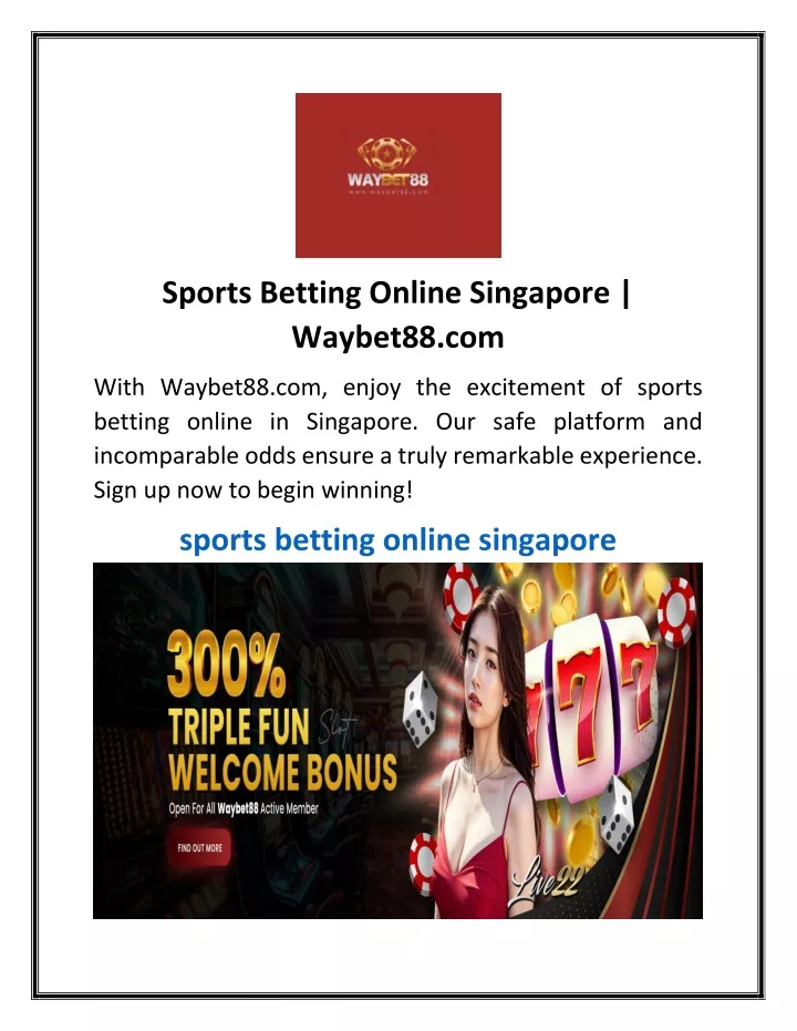 sports betting online singapore waybet88 com