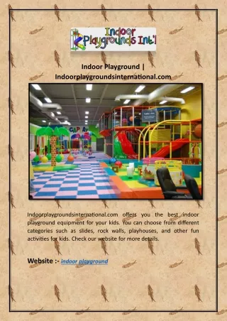 indoor playground indoorplaygroundsinternational