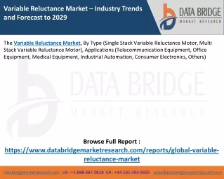 variable reluctance market industry trends