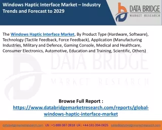 windows haptic interface market industry trends