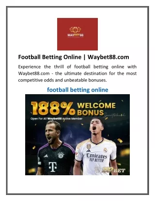 Football Betting Online  Waybet88.com