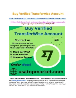 Buy Verified Transferwise Account