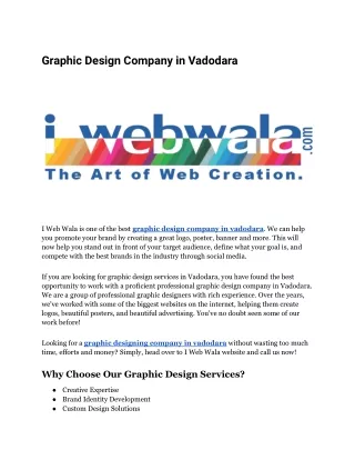 Graphic Design Company in Vadodara