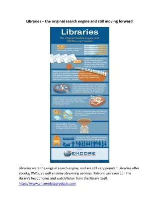 Libraries – the original search engine and still moving forward