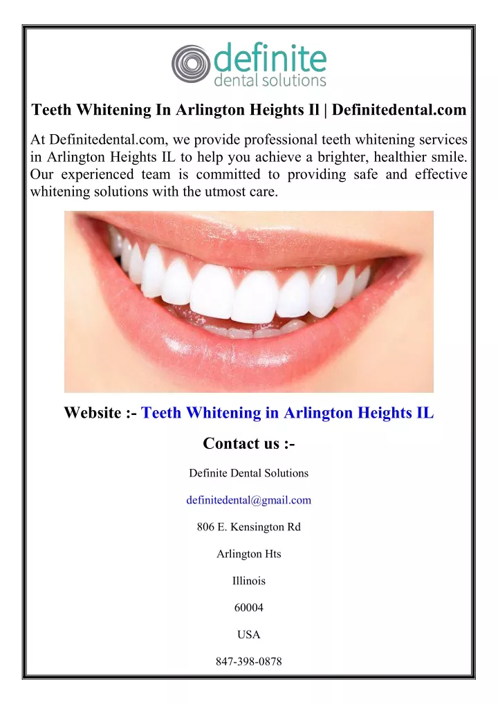 teeth whitening in arlington heights