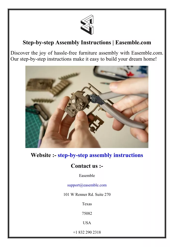 step by step assembly instructions easemble com