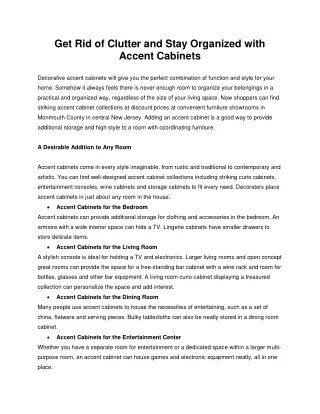 get rid of clutter and stay organized with accent
