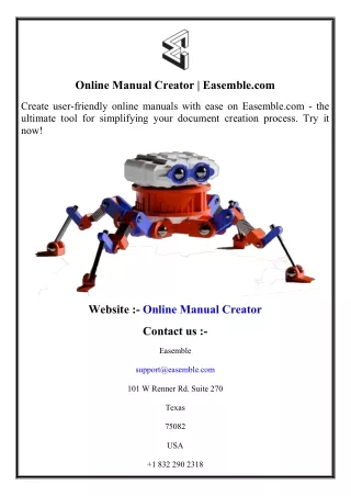 Online Manual Creator  Easemble.com