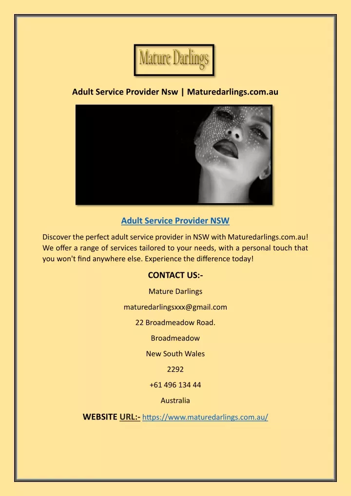 adult service provider nsw maturedarlings com au