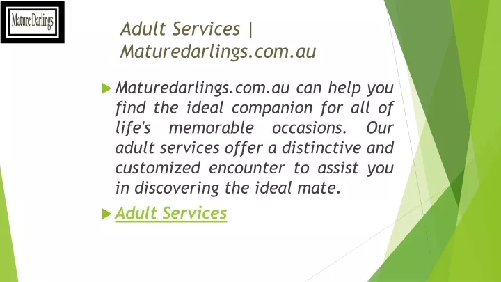 adult services maturedarlings com au