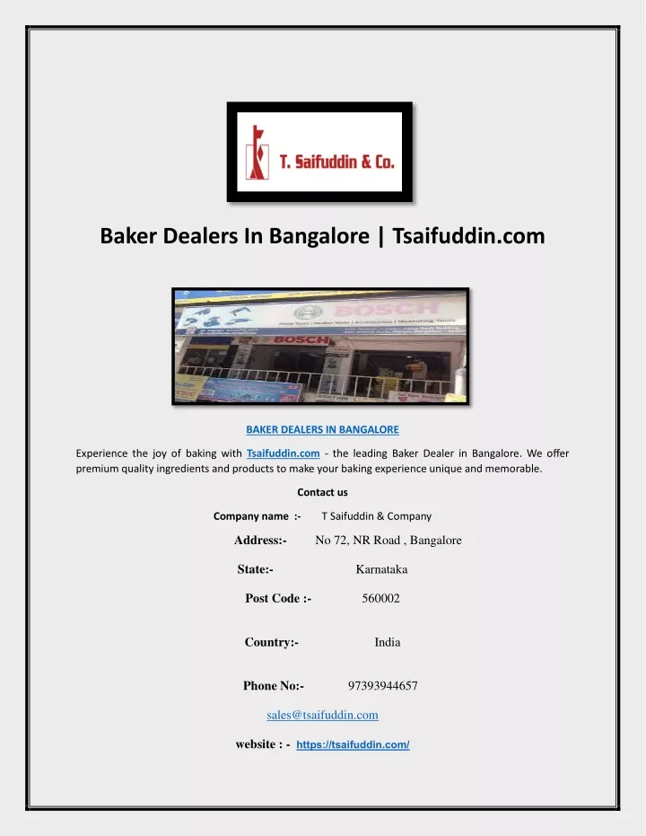 baker dealers in bangalore tsaifuddin com