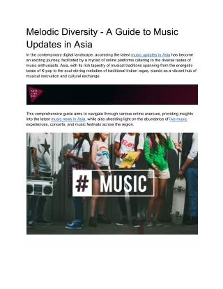 melodic diversity a guide to music updates in asia