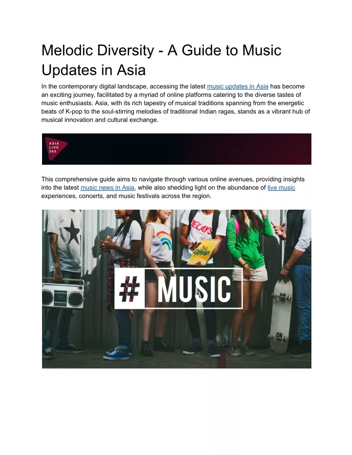 melodic diversity a guide to music updates in asia