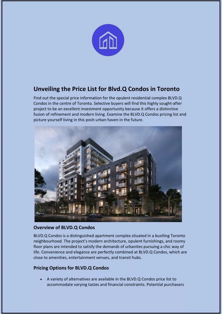 unveiling the price list for blvd q condos